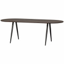 Eettafel ‘Tablo’ 220x90cm ovaal - Donkerbruin