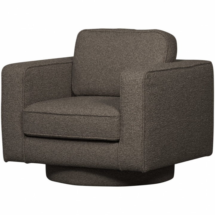 Draaistoel ‘Lazy’ - Grijze bouclé in de groep Meubels / Zitmeubels / Fauteuils bij Reforma (400543-A)
