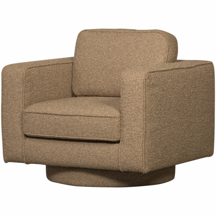 Draaistoel ‘Lazy’ - Bruine bouclé in de groep Meubels / Zitmeubels / Fauteuils bij Reforma (400543-B)