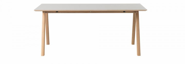 Eettafel \'Hallaryd\' 180x90cm - Eiken/Grijs in de groep Meubels / Tafels / Eettafel bij Reforma (40592990)