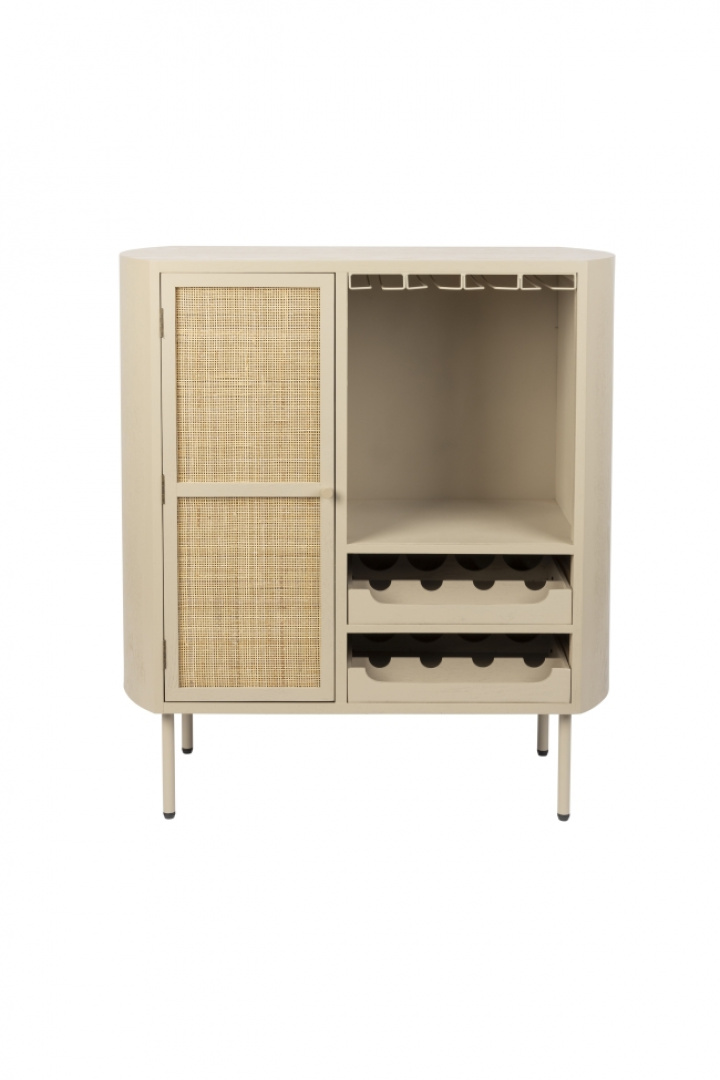 Wijnrek \'Amaya Low\' - Beige in de groep Meubels / Planken & opslag / Kasten en dressoirs bij Reforma (4100081)