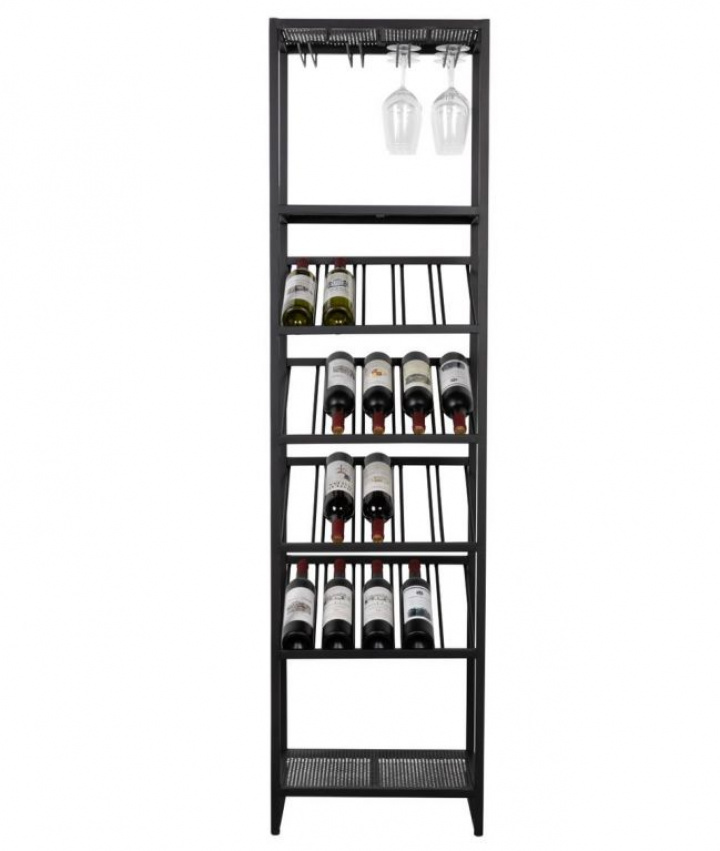 Wijnplank \'Cantor\' S - Zwart in de groep Meubels / Planken & opslag / Kasten en dressoirs bij Reforma (4200017)