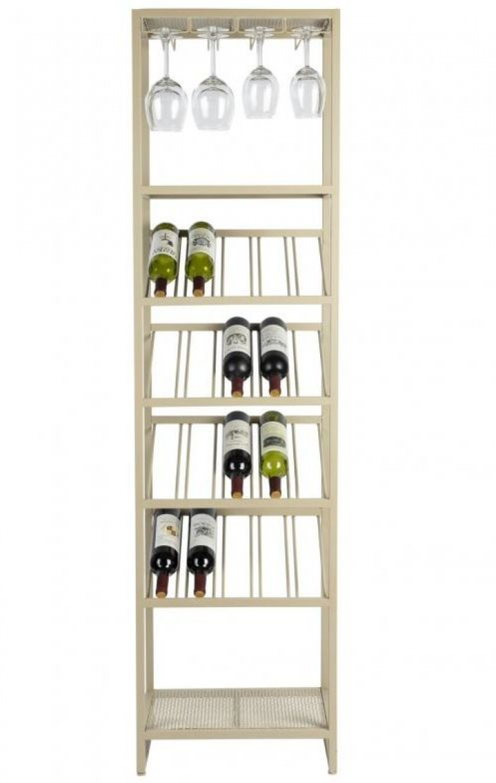 Wijnplank \'Cantor\' - Beige in de groep Meubels / Planken & opslag / Kasten en dressoirs bij Reforma (4200028)