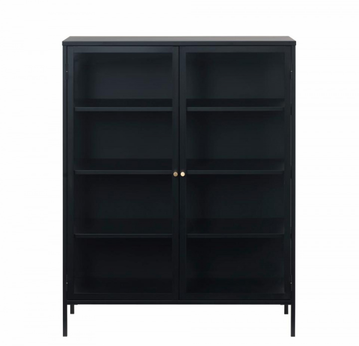 Kast \'Hagavik\' 140cm - Zwart/Messing in de groep Meubels / Planken & opslag / Kasten en dressoirs bij Reforma (42280600)