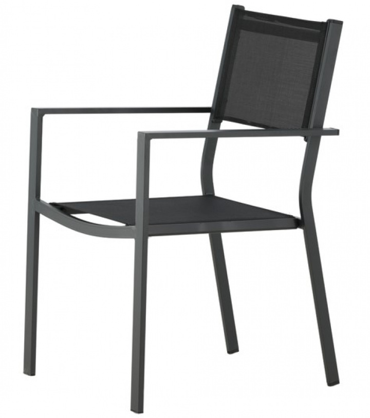 Eetstoel \'Charlotte\' - Zwart in de groep Meubels / Tuinmeubelen / Tuin stoelen bij Reforma (4231-408)