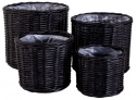 Mand \'Bogor Black\' 4-pack - Zwart