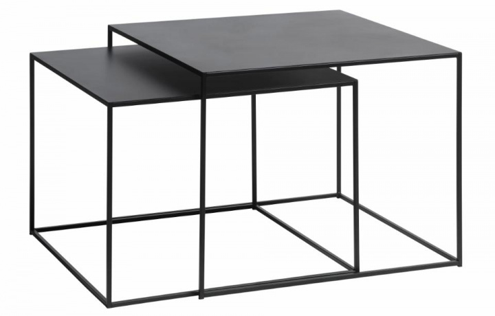 Salontafel \'Norraby\' 2 delen - Zwart in de groep Meubels / Tafels / Salontafels bij Reforma (44550600)