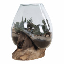 Decoratie \'Waterdrop\' - Hout/Glas