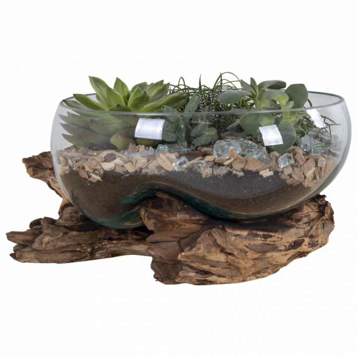 Decoratie \'Waterdrop\' 26x20cm - Hout/Glas in de groep Inrichting / Decoratie / Overige decoratie bij Reforma (4501054)