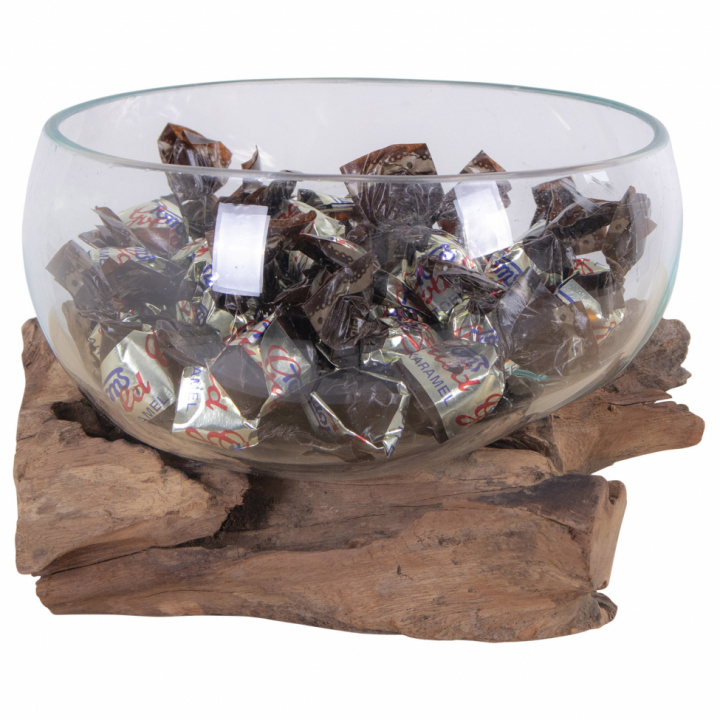 Decoratie \'Waterdrop\' 15x15cm - Hout/Glas in de groep Inrichting / Decoratie / Overige decoratie bij Reforma (4501055)