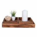 3-pack Dienblad \'Faro\' - Teak/Natuurlijk