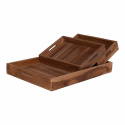 3-pack Dienblad \'Faro\' - Teak/Natuurlijk