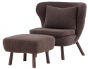 Fauteuil \'Delsbo\' - Bruin