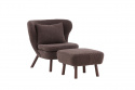 Fauteuil \'Delsbo\' - Bruin