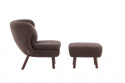 Fauteuil \'Delsbo\' - Bruin