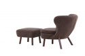 Fauteuil \'Delsbo\' - Bruin