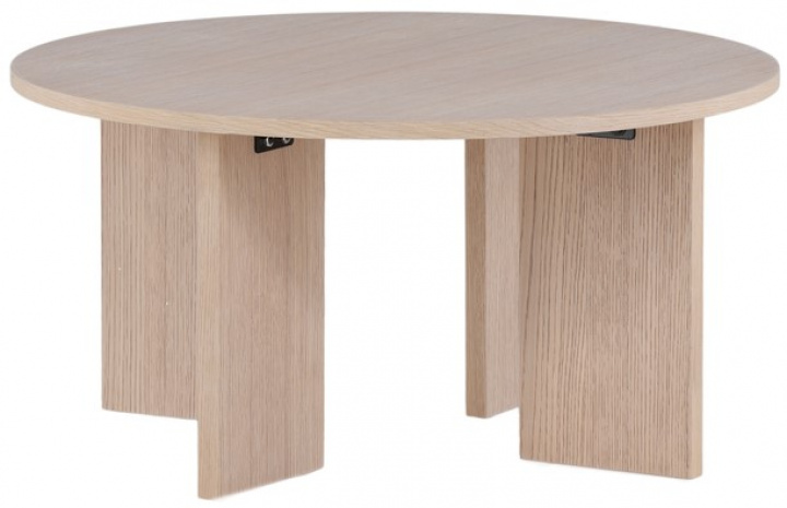 Salontafel \'Arvika\' Rond 80cm - Witgepigmenteerd Eik in de groep Meubels / Tafels / Salontafels bij Reforma (48000-170)