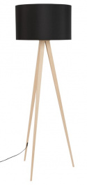 Vloerlamp \'Tripod\' - Hout/Zwart