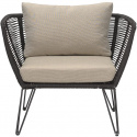 Loungestoel \'Mundo\' - Zwart/Beige