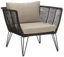 Loungestoel \'Mundo\' - Zwart/Beige