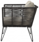 Loungestoel \'Mundo\' - Zwart/Beige