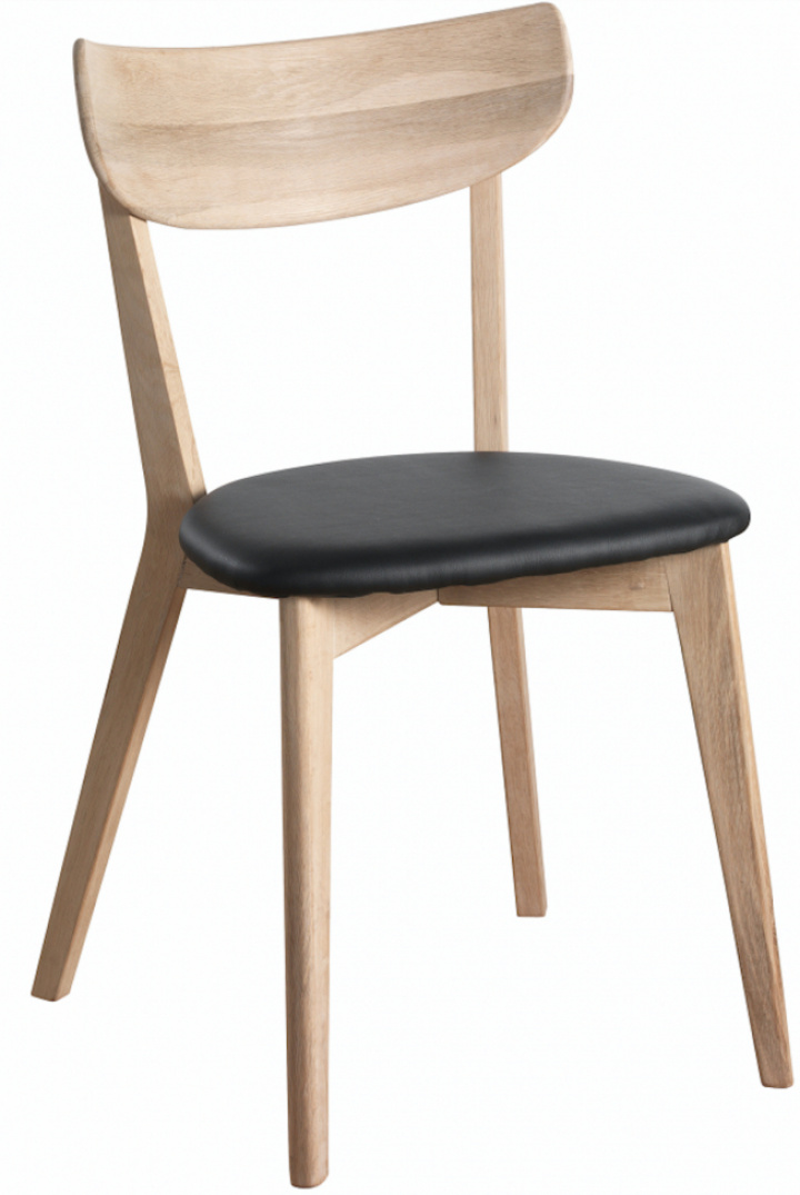 Stoel \'Ami\' - Witgepigmenteerd Eiken/Zwart in de groep Meubels / Zitmeubels / Stoelen bij Reforma (52209)
