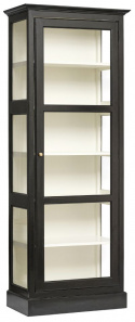 Vitrinekast \'Classic\' - Zwart/Wit S