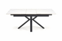 Eettafel \'Platan\' 140-180cm - Wit/zwart