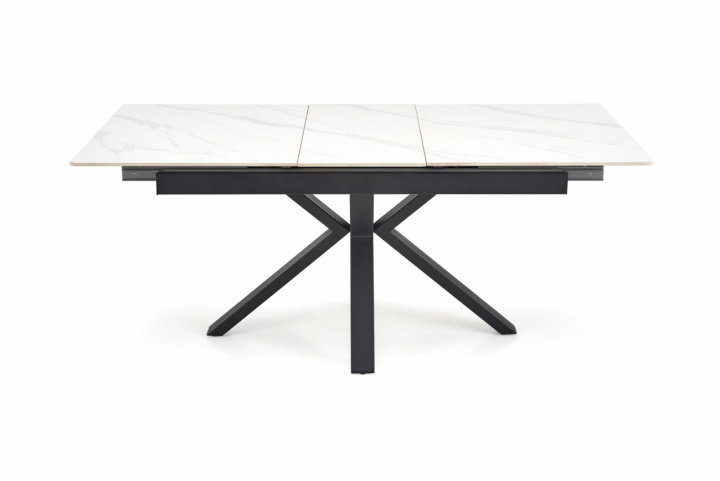 Eettafel \'Platan\' 140-180cm - Wit/zwart in de groep Meubels / Tafels / Eettafel bij Reforma (5905248135529)