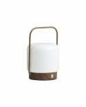 Draagbare lamp \'Troy\' - Wit/Bruin