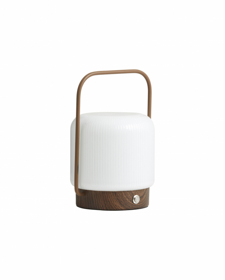 Draagbare lamp \'Troy\' - Wit/Bruin in de groep Campagne / Verlichting bij Reforma (59081)