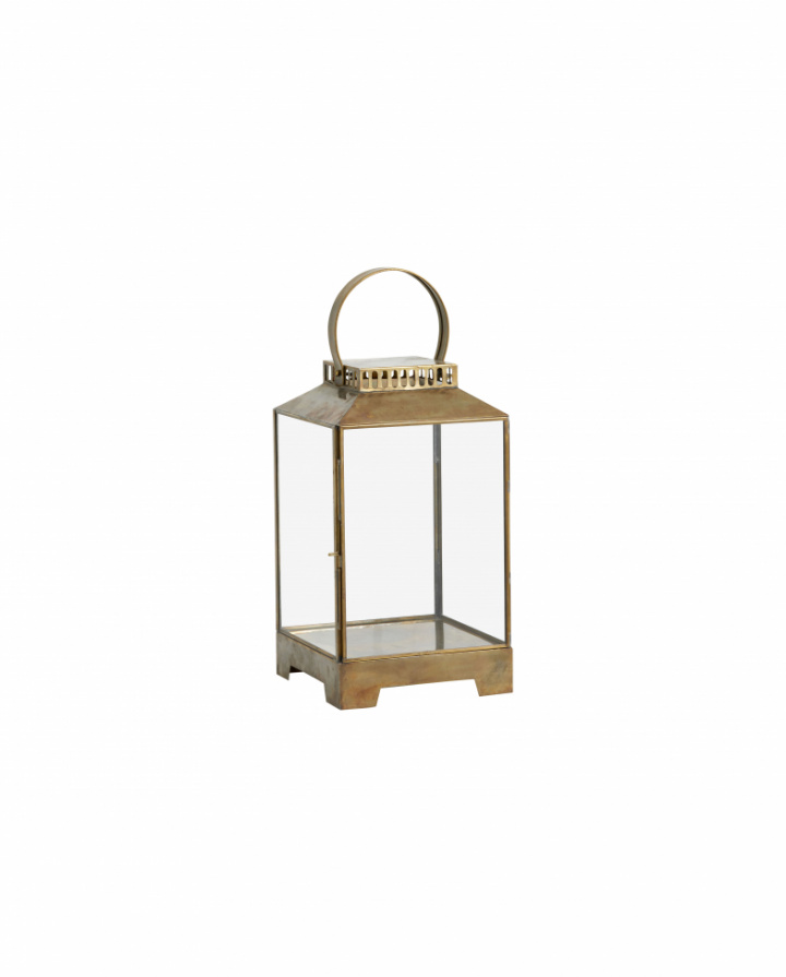 Lantaarn \'Bitra\' S - Messing/Glas in de groep Inrichting / Decoratie / Kaarsenhouders & Lantaarns bij Reforma (5915)