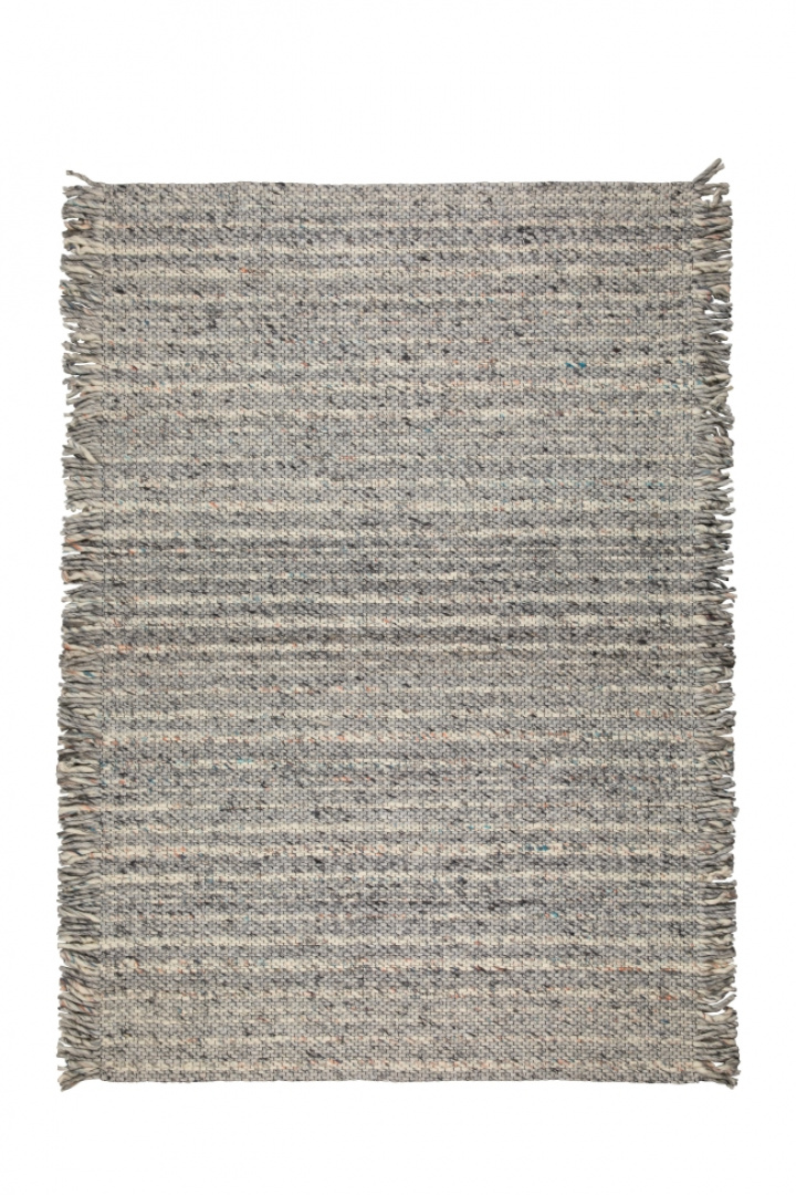 Wollen kleed \'Frills\' 170x240cm - Grijs/Blauw in de groep Inrichting / Vloerkleden / Wollen tapijten bij Reforma (6000237)