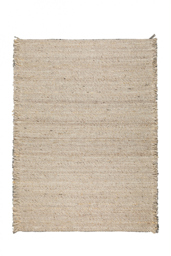 Wollen kleed \'Frills\' 170x240cm - Beige in de groep Inrichting / Vloerkleden / Wollen tapijten bij Reforma (6000238)