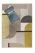 Vloerkleed \'Hilton\' 160x230cm - Grijs/Geel