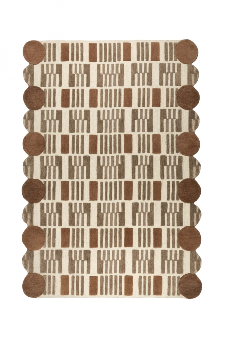 Tapijt \'Mundra\' 160x230 cm - Beige in de groep Inrichting / Vloerkleden / Wollen tapijten bij Reforma (6100151)