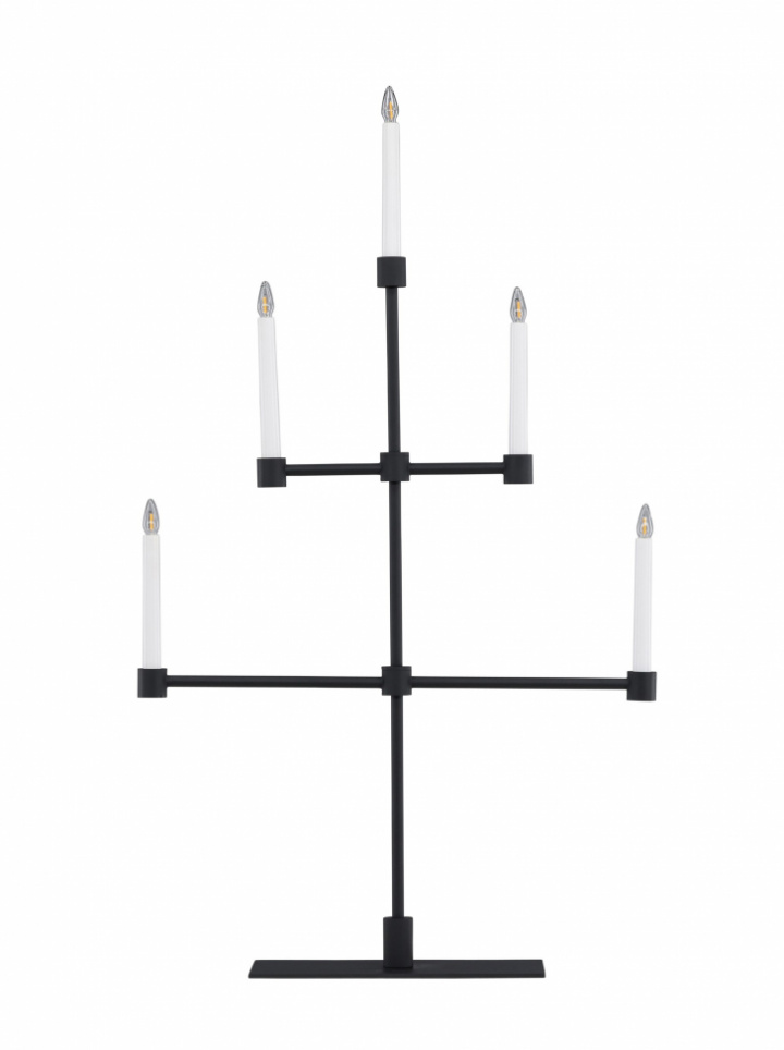 Adventskandelaar \'Falsterbo\' - Zwart in de groep Verlichting / Lampen / Kerstverlichting bij Reforma (61838-100)