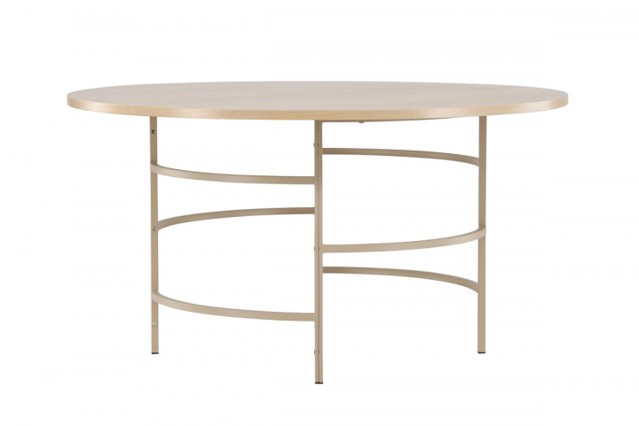 Eettafel \'Copenhagen\' 140x74cm - Witgepigmenteerd/Goud in de groep Meubels / Tafels / Eettafel bij Reforma (62031-112)