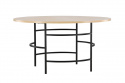 Eettafel \'Copenhagen\' 140x74cm - Witgepigmenteerd/Zwart