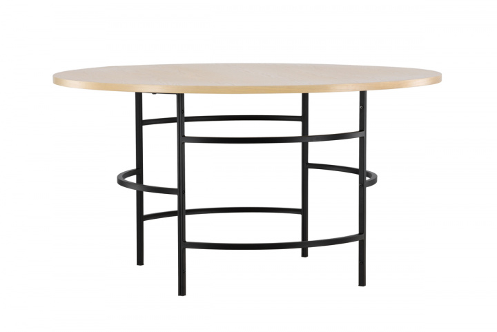 Eettafel \'Copenhagen\' 140x74cm - Witgepigmenteerd/Zwart in de groep Meubels / Tafels / Eettafel bij Reforma (62031-130)