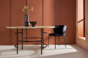 Eettafel \'Copenhagen\' 140x74cm - Witgepigmenteerd/Zwart