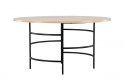 Eettafel \'Copenhagen\' 140x74cm - Witgepigmenteerd/Zwart