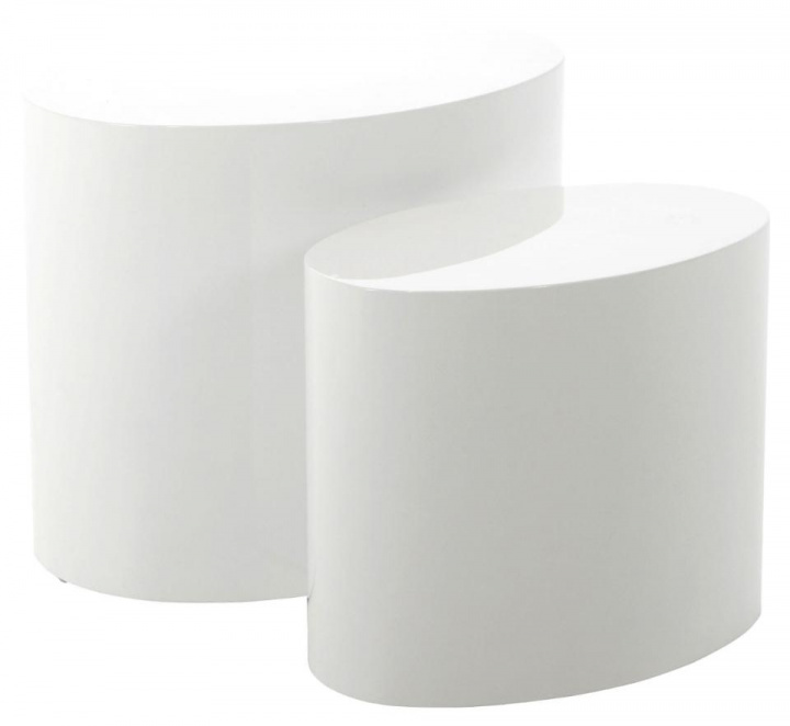 Salontafel \'Ponza\' 2 delen - Wit in de groep Meubels / Tafels / Salontafels bij Reforma (63235)