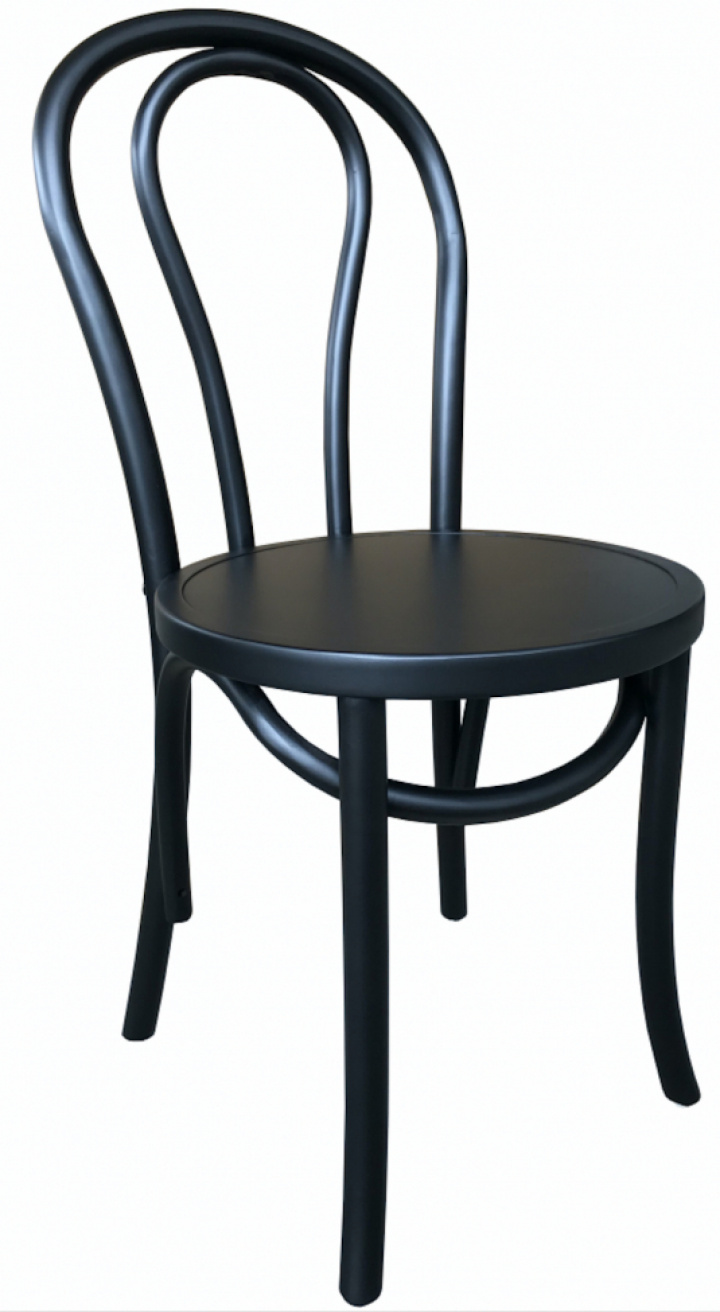 Stoel \'Bistro\' - Hout/Zwart in de groep Meubels / Zitmeubels / Stoelen bij Reforma (64015-black)