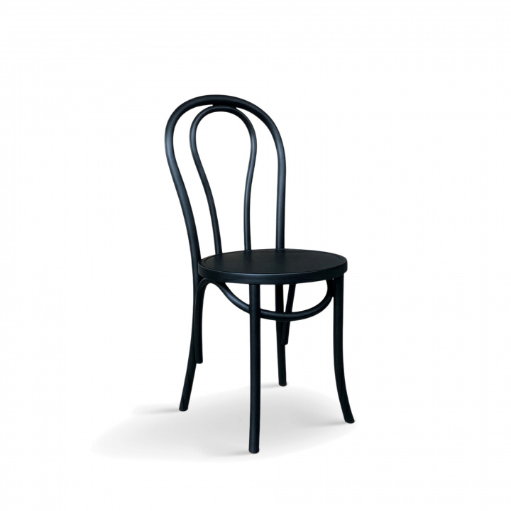 Stoel \'Bistro\' - Hout/Zwart in de groep Meubels / Zitmeubels / Stoelen bij Reforma (64015-black)
