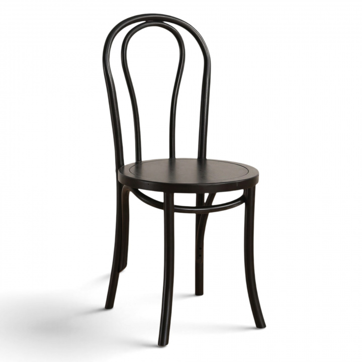 Stoel \'Bistro\' - Hout/Zwart in de groep Meubels / Zitmeubels / Stoelen bij Reforma (64015-black)