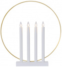 Adventskandelaar \'Glory\' - Wit/Goud