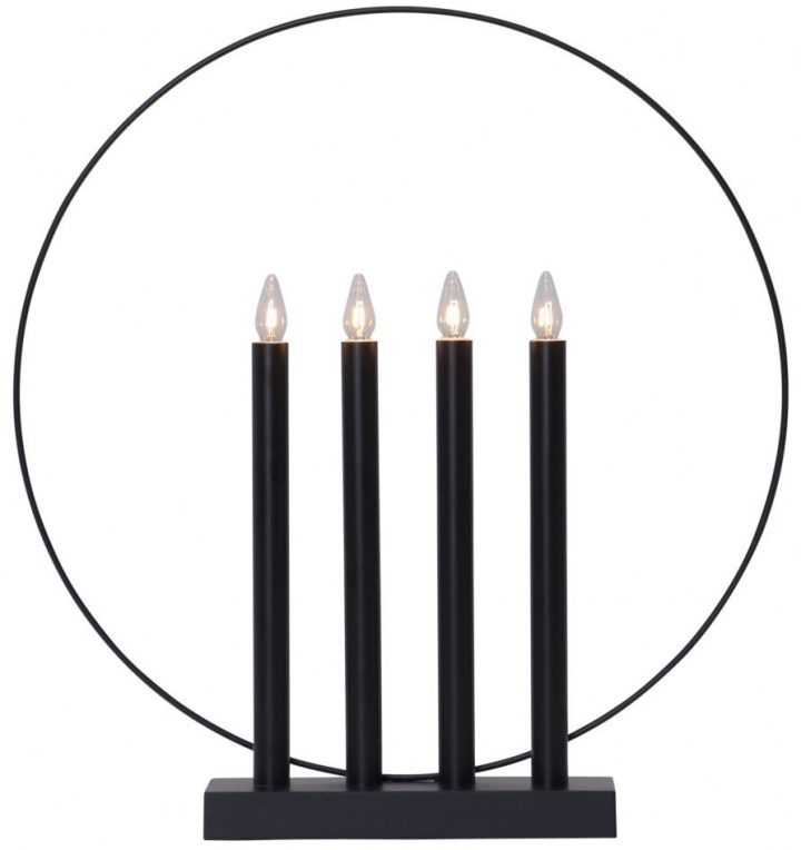 Adventskandelaar \'Glory\' - Zwart in de groep Verlichting / Lampen / Kerstverlichting bij Reforma (644-62)