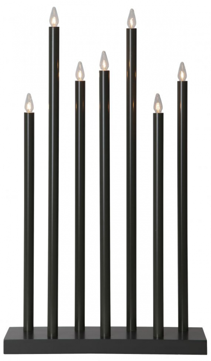 Adventskandelaar \'Holy\' 7 Lampen - Zwart in de groep Verlichting / Lampen / Kerstverlichting bij Reforma (644-77)