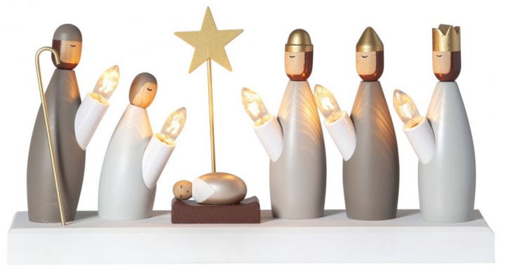 Adventskandelaar \'Krubba\' - Wit in de groep Verlichting / Lampen / Kerstverlichting bij Reforma (652-85)